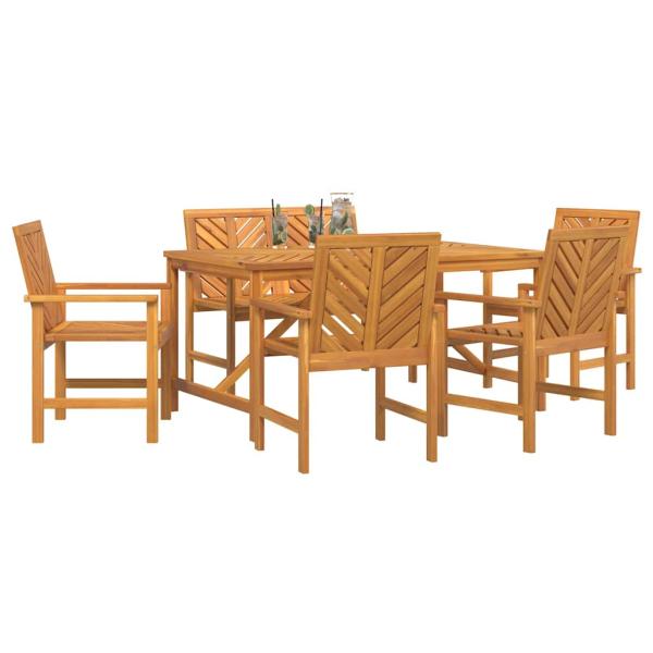 5-teiliges Garten Ess-Set Massivholz Akazie