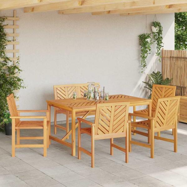 5-teiliges Garten Ess-Set Massivholz Akazie