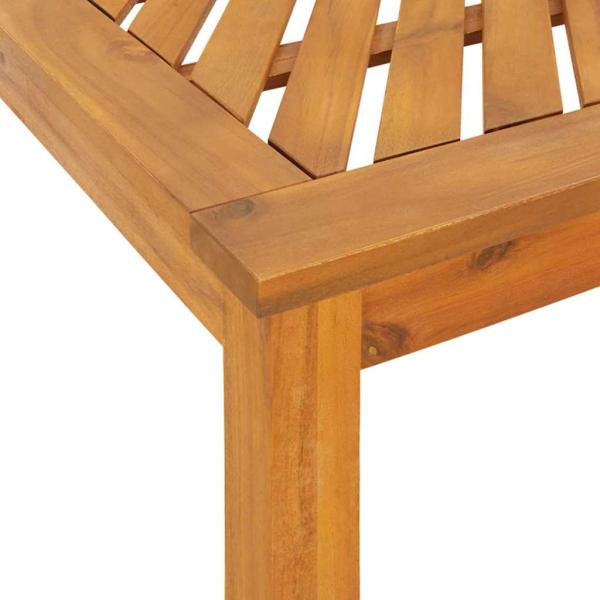 3-teilige Garten Essgruppe aus massivem Akazienholz