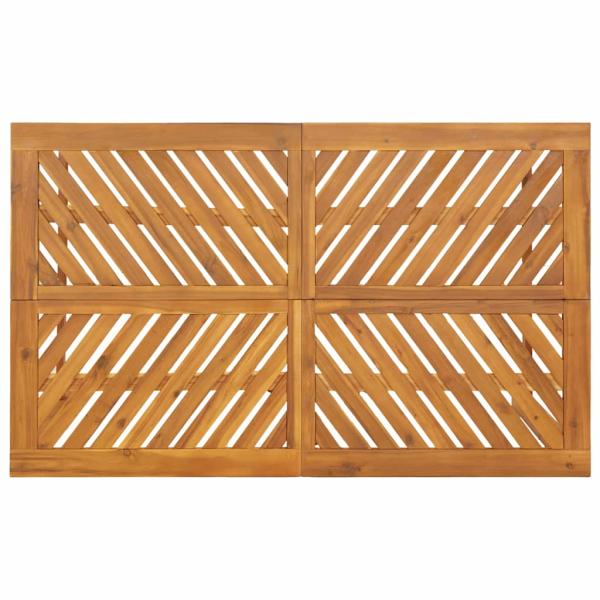 4-teiliges Garten Essset aus massivem Holz Akazienholz