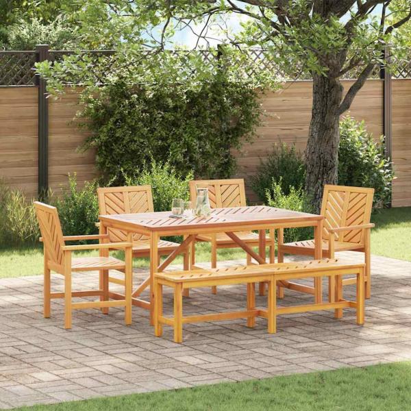 ARDEBO.de - 5-teilige Garten Essgruppe Massivholz Akazie