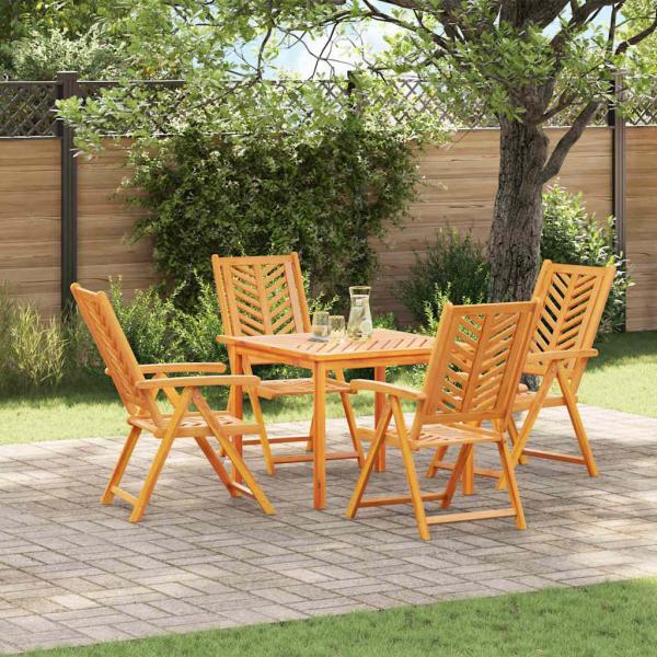 ARDEBO.de - 5-teilige Garten Essgruppe Massivholz Akazie
