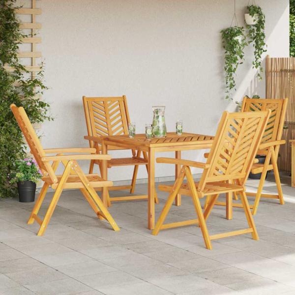 5-teilige Garten Essgruppe Massivholz Akazie