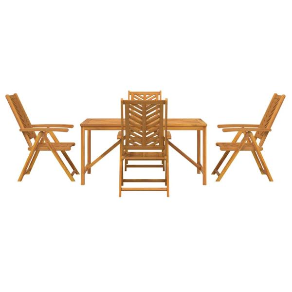 5-teiliges Garten Esszimmer Set Massivholz Akazie