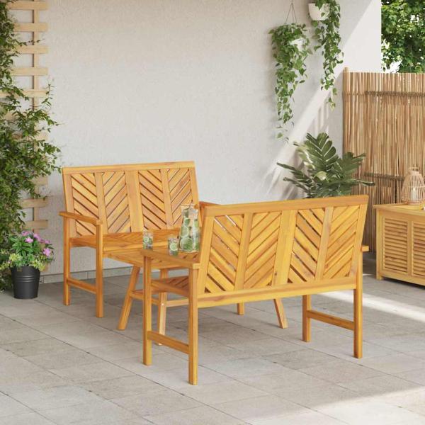 3-teiliges Garten-Lounge-Set Massives Holz Akazie