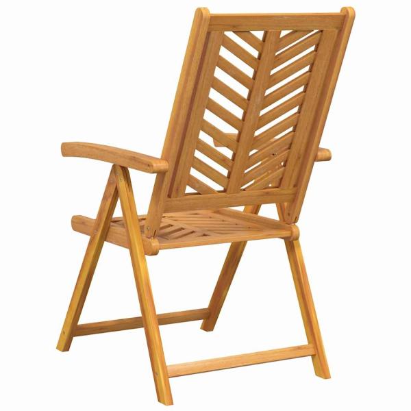 Gartenstühle 4 Stk. Verstellbar Massivholz Akazie