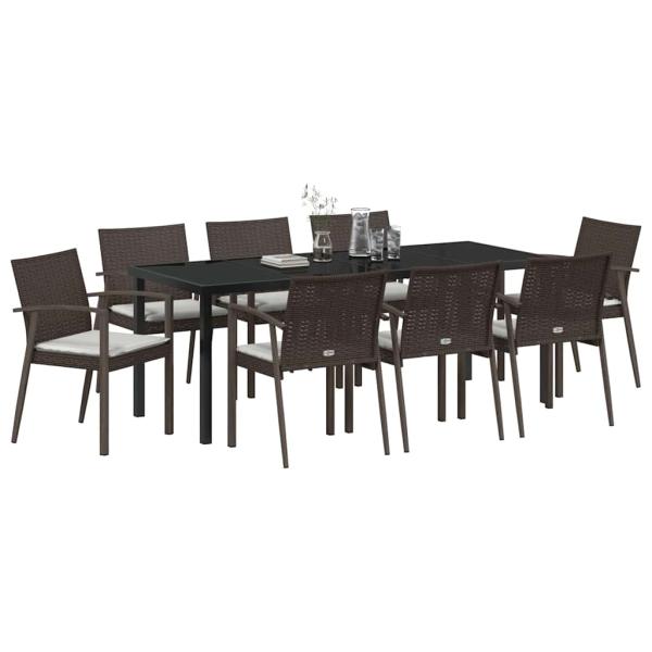 Set aus 5 Braun und cremeweiß