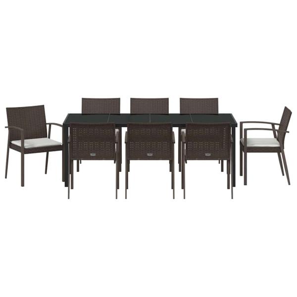 Set aus 5 Braun und cremeweiß