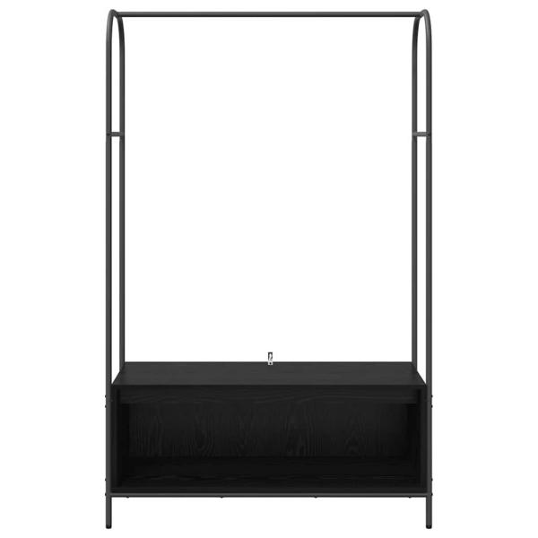 Kleiderständer mit Ablagen Schwarz Eiche 100x44x160 cm