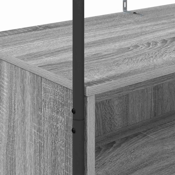 Kleiderständer mit Ablagen Grau Sonoma 100x44x160 cm