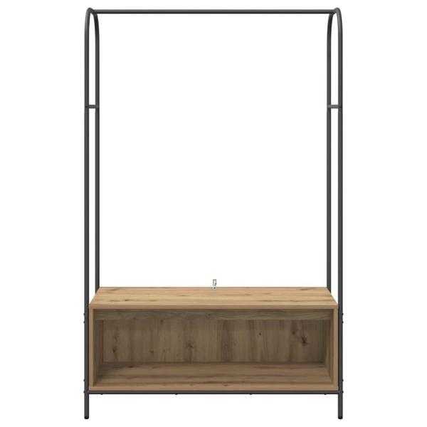 Kleiderständer mit Ablagen Artisan Eiche 100x44x160 cm