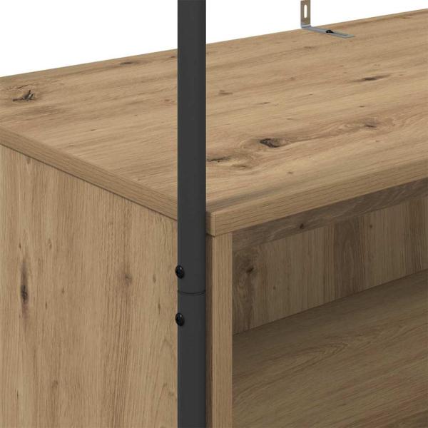 Kleiderständer mit Ablagen Artisan Eiche 100x44x160 cm