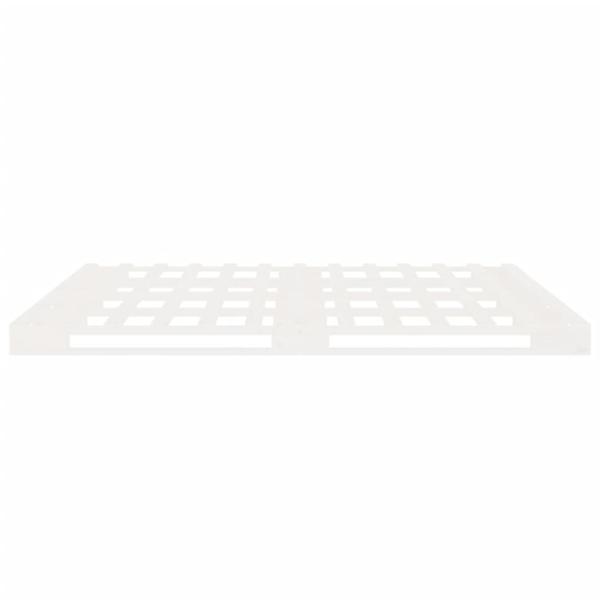 Massivholzbett ohne Matratze Weiß 140x190 cm Kiefernholz