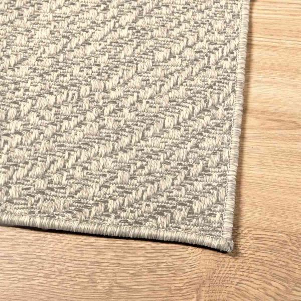 Teppich ZIZUR Creme 200x290 cm Jute-Optik Indoor und Outdoor