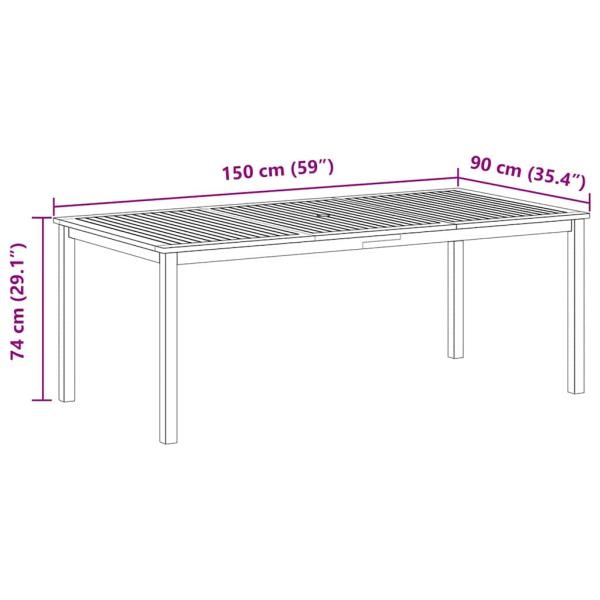 7-teilige Garten Essset Grau Poly Rattan Akazie
