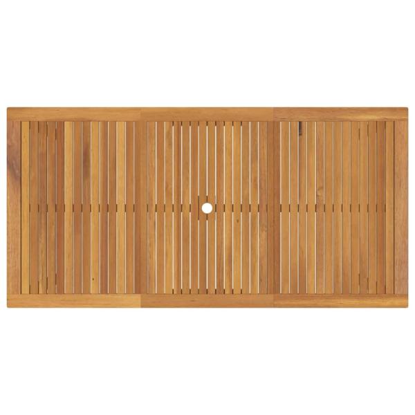 9-teilige Garten Esstischgruppe Schwarz Poly Rattan Akazie