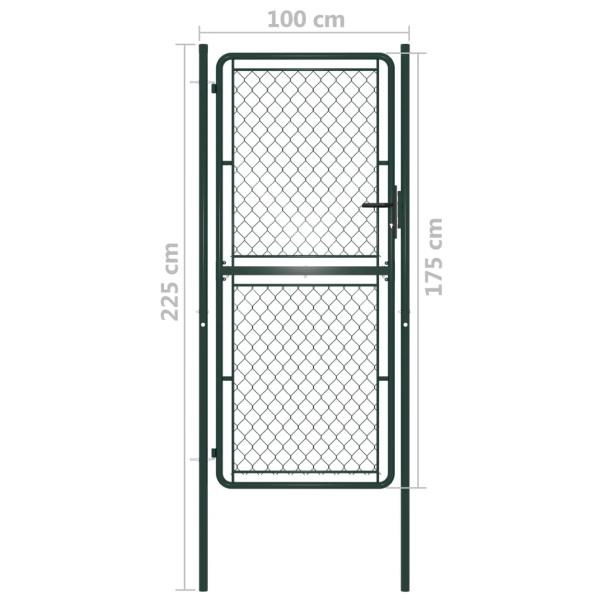 Gartentor Stahl 100×175 cm Grün
