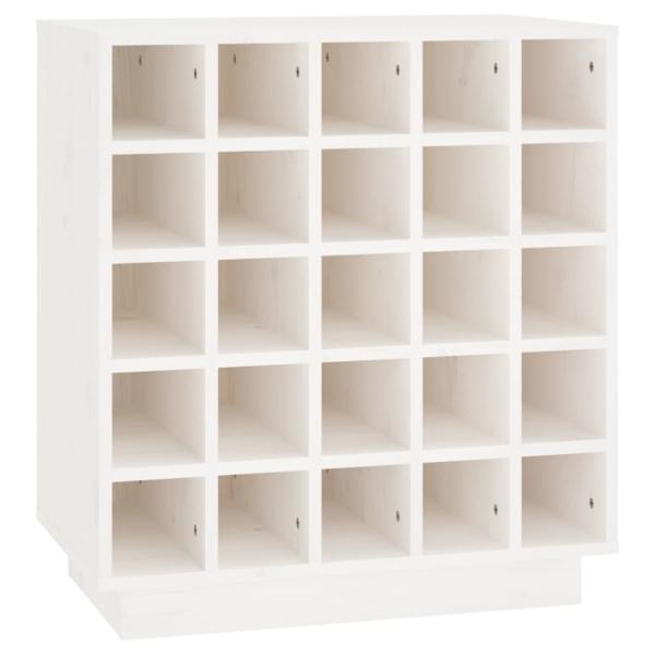 Weinregal Weiß 55,5x34x61 cm Massivholz Kiefer