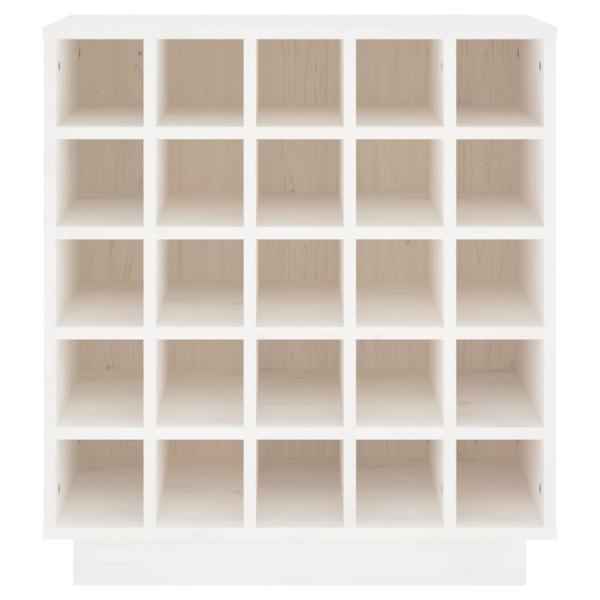 Weinregal Weiß 55,5x34x61 cm Massivholz Kiefer