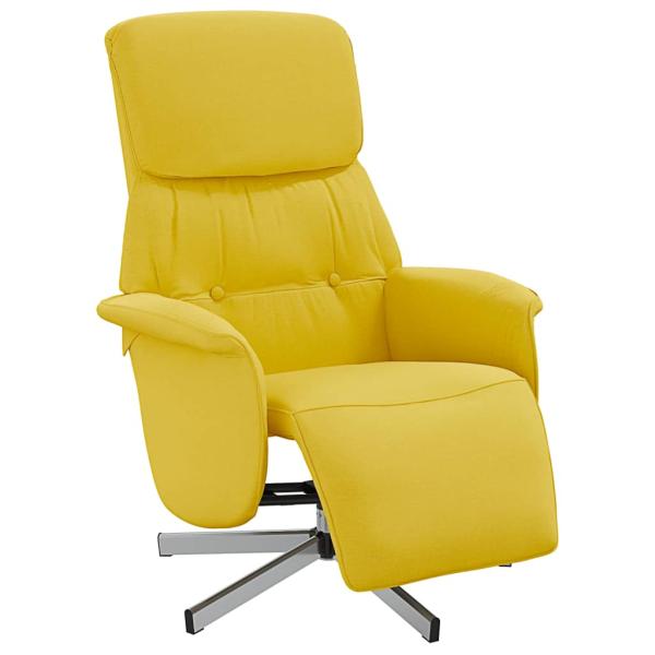 Relaxsessel mit Fußteil Hellgelb Stoff