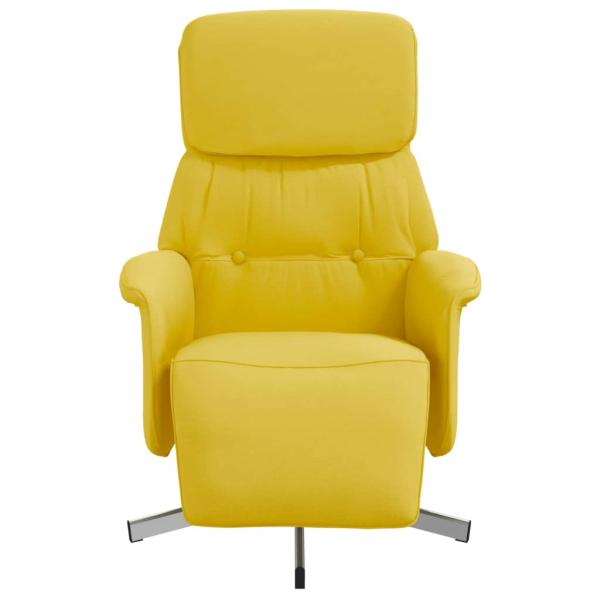 Relaxsessel mit Fußteil Hellgelb Stoff