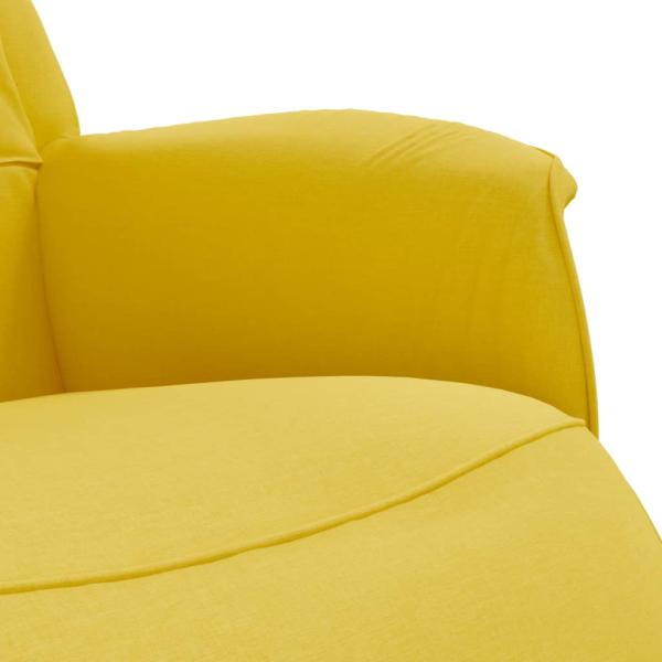 Relaxsessel mit Fußteil Hellgelb Stoff