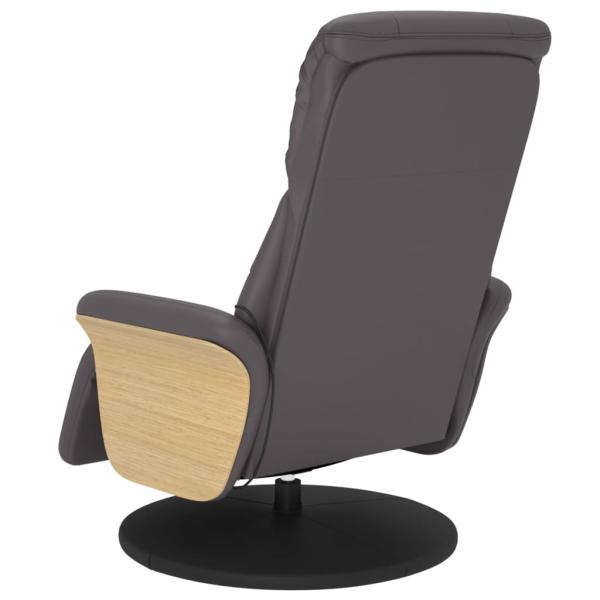 Massagesessel mit Fußteil Grau Kunstleder