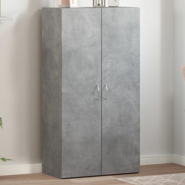 ARDEBO.de - Aktenschrank Betongrau 60x32x115 cm Holzwerkstoff