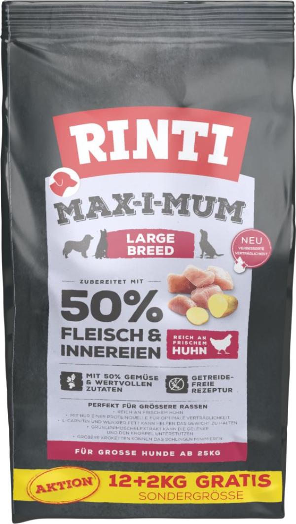 ARDEBO.de Rinti Max-i-Mum Large Breed 12kg + 2kg gratis
