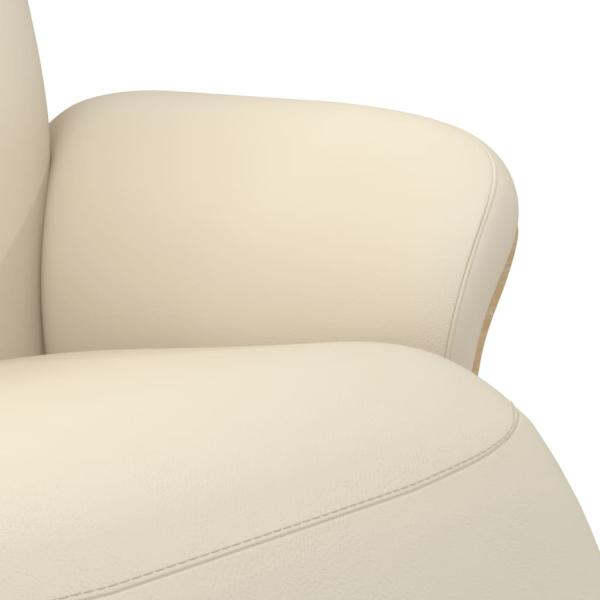 Relaxsessel mit Fußteil Creme Kunstleder
