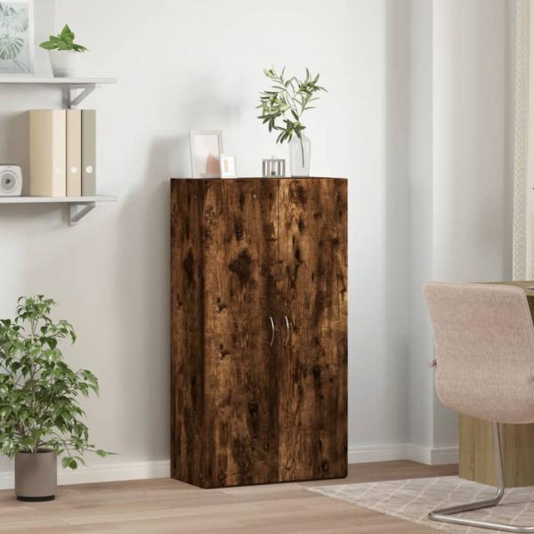 Aktenschrank Räuchereiche 60x32x115 cm Holzwerkstoff