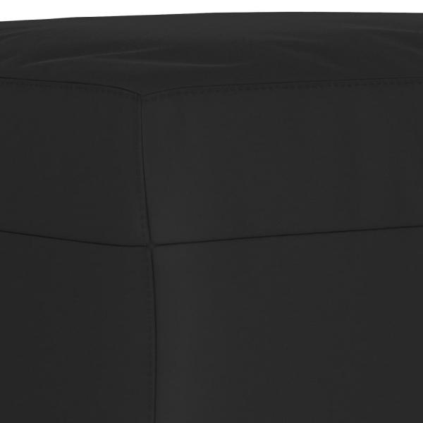 3-tlg. Sofagarnitur mit Kissen Schwarz Mikrofasergewebe