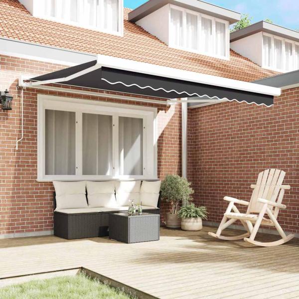 Automatische einziehbare Markise Anthrazit 300x250 cm
