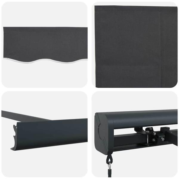 Manuelle Einziehbare Markise Anthrazit 300x250 cm