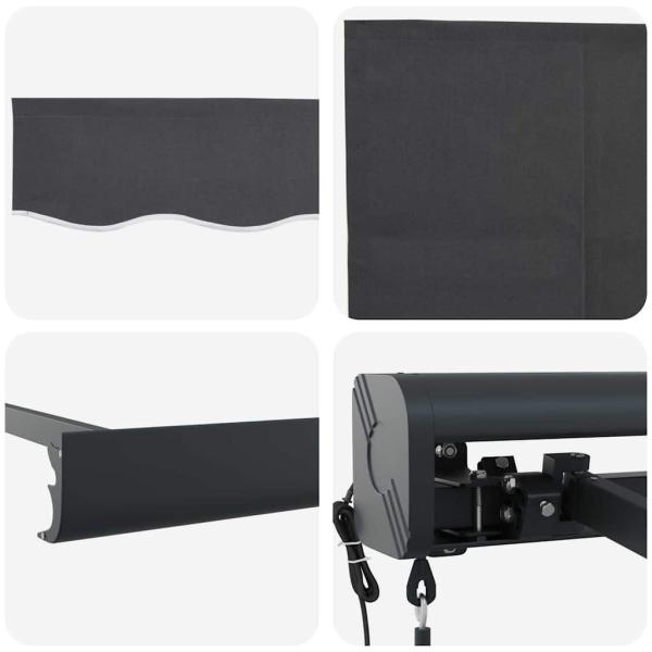 Automatische einziehbare Markise in Anthrazit 300x250 cm