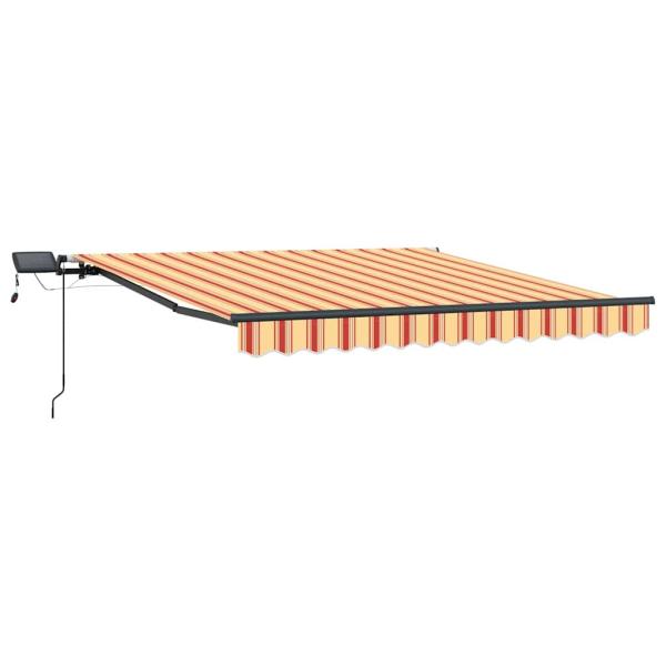 Manuelle einziehbare Markise mit LED Gelb und Orange 300x250 cm