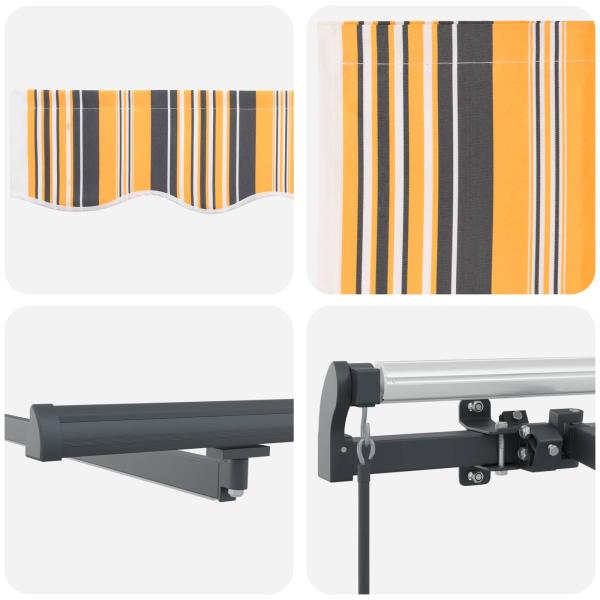 Manuelle einziehbare Markise mit LED mehrfarbigen Streifen 300x250 cm