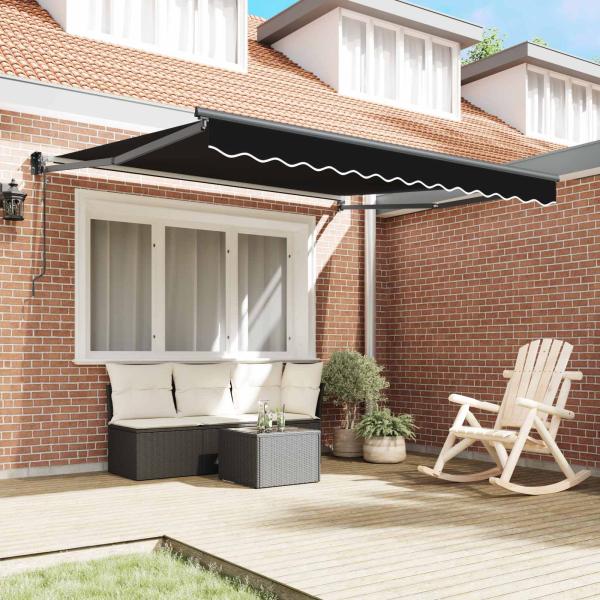 Automatische Einziehbare Markise Schwarz 300x250 cm