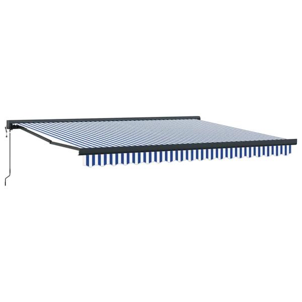 Automatische einziehbare Markise Blau und Weiß 350x250 cm