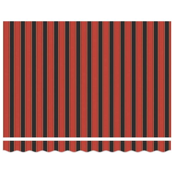 Manuelle einziehbare Markise Orange und Braun 350x250 cm