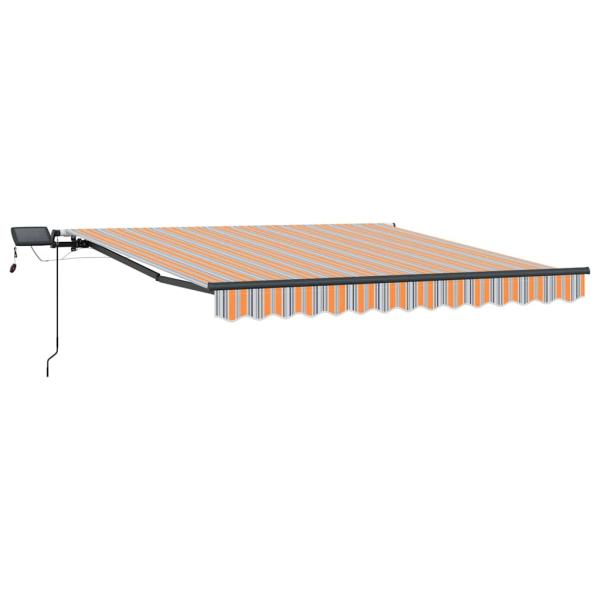 Manuelle einziehbare Markise mit LED in mehreren Farben 350x250 cm