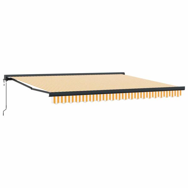 Automatische Einziehbare Markise in Gelb und Weiß 400x300 cm