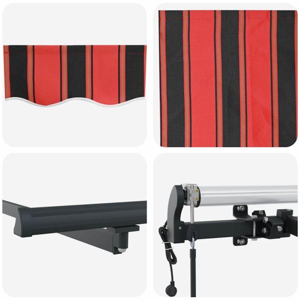 Automatische Einziehbare Markise Orange und Braun 400x300 cm