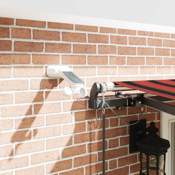 Einziehbare Markise mit LED in Orange und Braun 400x300 cm