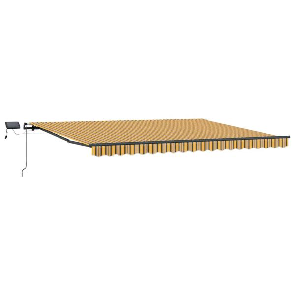 Manuelle einziehbare Markise mit LED-Mehrfarbigen Streifen 400x350 cm
