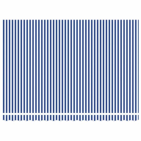 blaue und weiße manuelle einziehbare Markise 450x300 cm