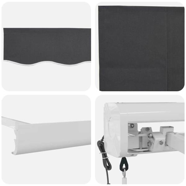 Automatische Einziehbare Markise Anthrazit 450x300 cm