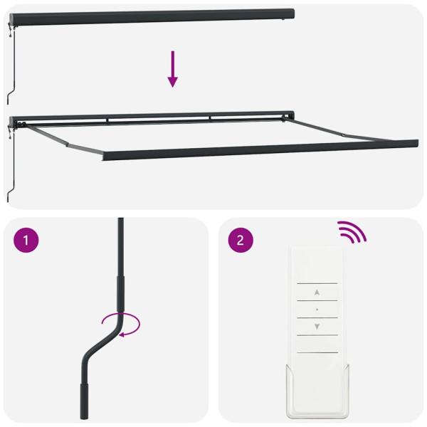 Automatische Einziehbare Markise Anthrazit 450x300 cm