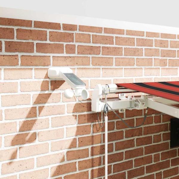 Automatische einziehbare Markise mit LED in Orange und Braun 450x300 cm