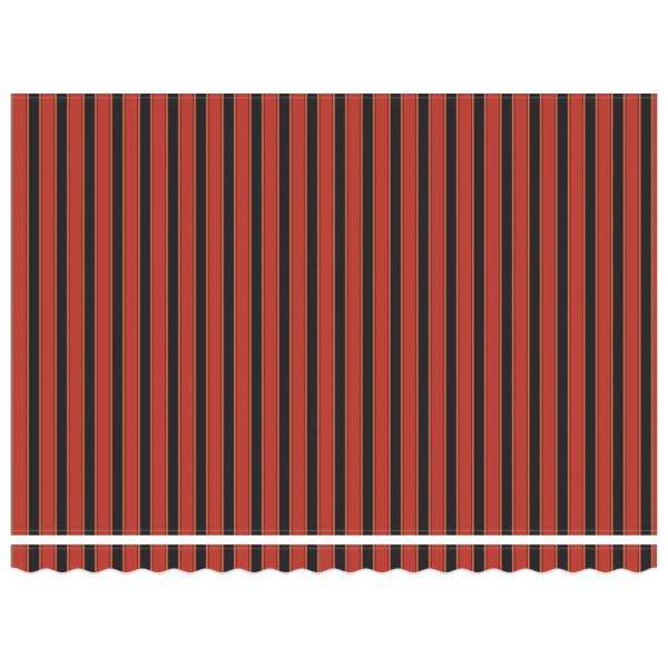 Manuelle Einziehbare Markise mit LED Orange und Braun 450x300 cm